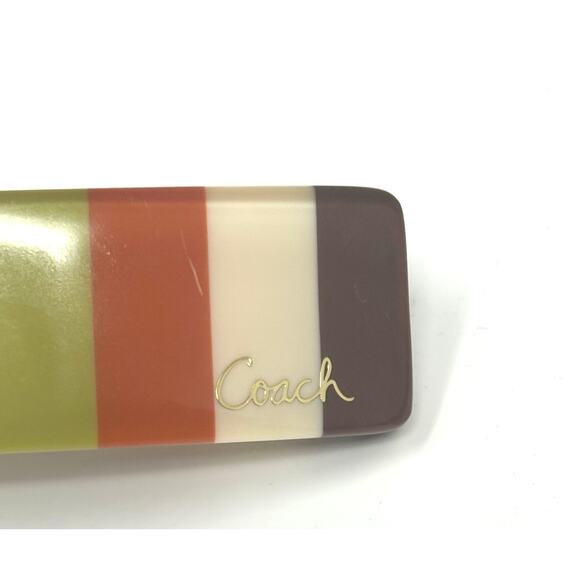Coach Rainbow Stripe Hair Barrette Clip – Vintage Rare Collectible discontinued - Picture 2 of 3
